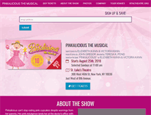 Tablet Screenshot of pinkaliciousthemusical.com